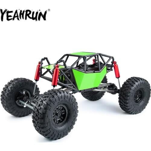 YEAHRUN 310mm Wheelbase Rock Buggy Chassis with Tube Roll Cage for 1/10 RC Crawler Car Axial SCX10 II 90046 Upgrade Parts