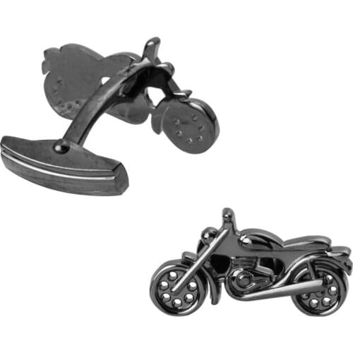 New high quality fashion black motorcycle Cufflinks men wedding fashion Golden Mens Long Sleeve Shirt Cufflinks