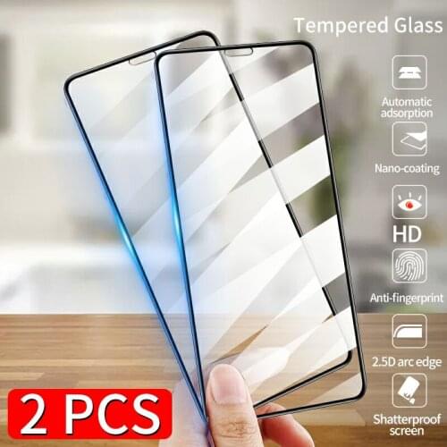 2Pcs Curved Edge Protection glass For iPhone 8 6 7 6S Plus screen protection glass for iPhone 12 MINI SE 2020 XS 11 Pro Max X XR