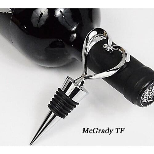 1Pcs Heart Shape Wine Stoppers Cork Stopper Corkscrew Bottle Stopper Wine Pourer Tie Plug Stopper Wine Stoppers Plugs Bar Tools