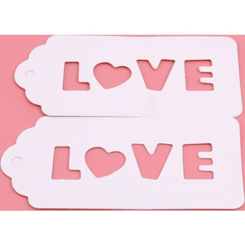 100pcs/Lot 4.5x9.5cm Kraft Paper Love Letters Hollow Packaging Hang Tags Wedding/Birthday Party Candy Boxes Price Tags Labels