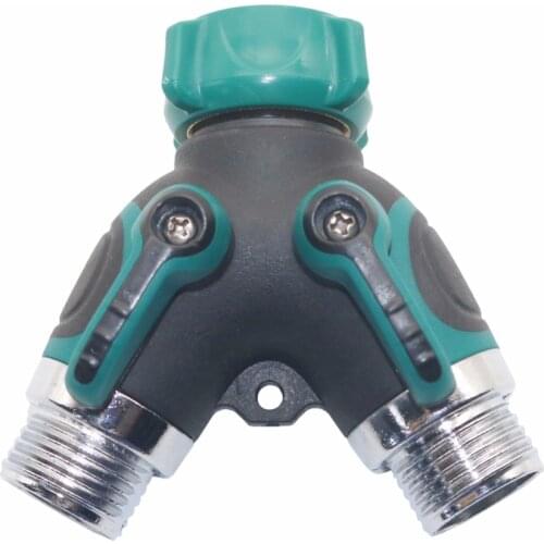 3/4 inch Hose Connector Garden Hose Splitter 2 Way Garden Water Connectors For Lawn, Garden Irrigation