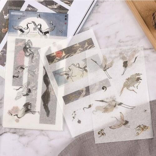 4sheets/lot Washi Paper Stiker Set Girls Fairy Worls Adhesive Stationery Sticker Diy Decor Label For Scrapbooking Diary Planner