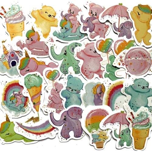 50Pcs/lot 2021 Waterproof bear cute ins style cartoon Stickers For Snowboard Laptop Luggage Bicycles Backpack stickers