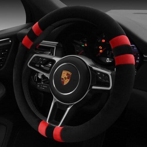 Car steering wheel sleeve short plush car handle set medium 38cm general-purpose handle set interior BT-607