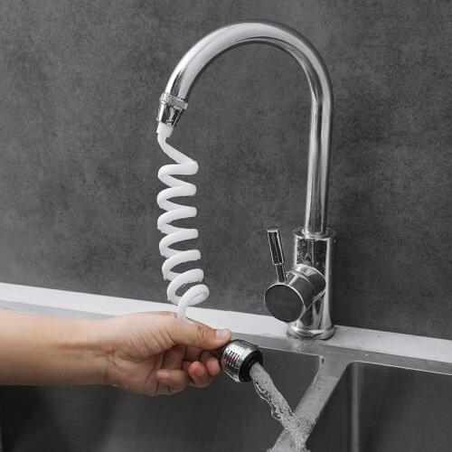 White ABS Retractable Kitchen Faucet Extender Water-Saving Nozzle Faucet Filter For Kitchen Water Splash Bathroom Shower Filter