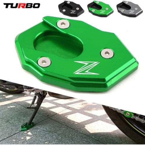 For KAWASAKI Z Z650 Z800 Z750 Z900 Z900RS Z1000 Z1000SX Z400 Z300 Motorcycle CNC Side Kickstand Stand Extension Enlarge Plate
