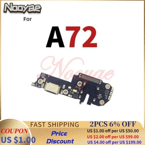 For Oppo A72 USB Dock Charger Port Charging Plug Flex Cable Connect Microphone MIC Board headphone audio Jack