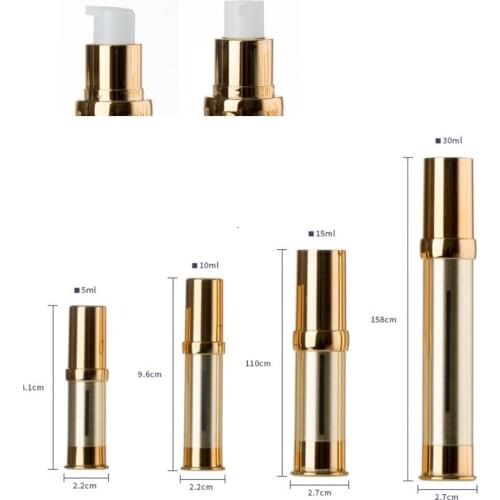 5/10/15/30ml Size Travel Empty Airless Pump Bottle Lotion Cosmetic Container