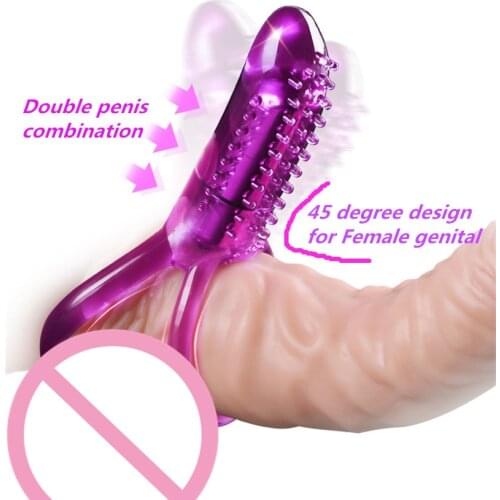 Double Ring Vibrator Male Longer Lasting Sex Crystal Vibrators Cock Ring Penis Rings Vibrating Sexy Toys,Sex Toys for Men ST496