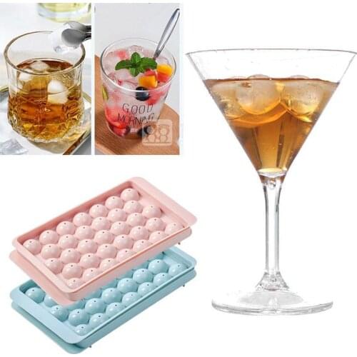 33 Grid Ice Cube Mold Creative Homemade Ice Ball Frozen Trays Silicone BPA Ice Cube Tray Round Food Grade Ice Box For Whiskey