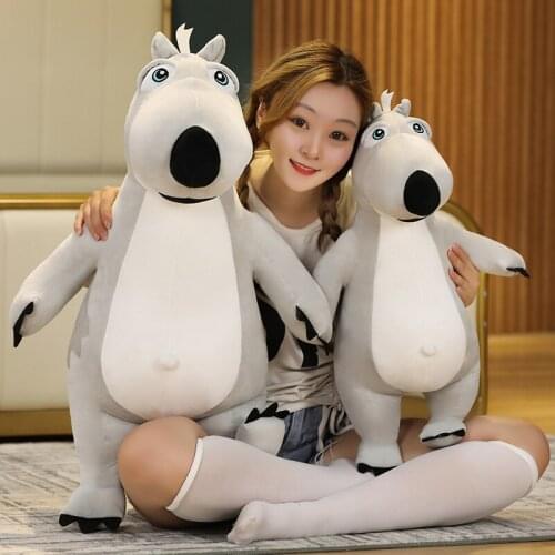 1 PC Fancytrader 35-80cm Lovely Plush Toy Giant Backkom Bear Gray Large Unlucky Cartoon Polar Bear Doll for Child