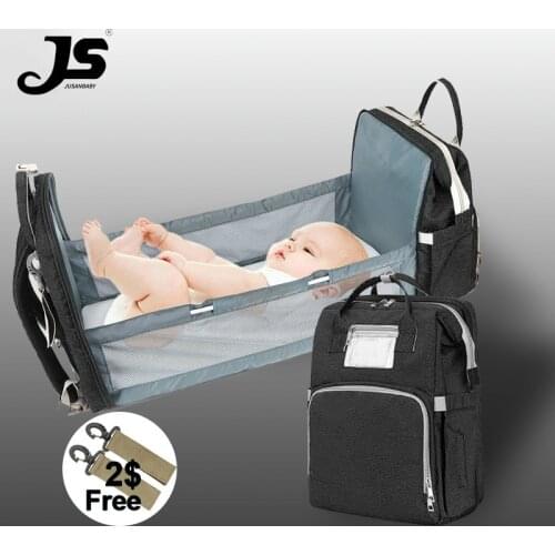 Jusanbaby Baby Bed Crib Diaper Bag Backpack for Mom Waterproof Lightwieght Expecting A Baby Fashion 2020 New