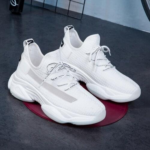 Mesh Old shoes Mens Summer Light Breathable Shoes Sports Shoes Mens Thick-Soled Casual Shoes Mens Running Shoes