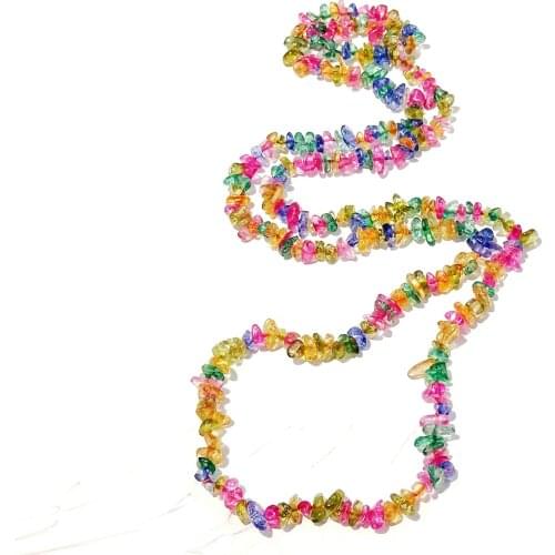 Lii Ji Mutil Color Crystal Quartzs Long Necklace for Summer Women Jewelry 90cm