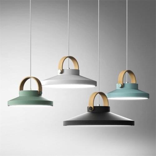 Nordic Pendant Light Fixture for Dining Room LED Simple Macarons Restaurant Lights Bedroom Hanging Lamp Home Art Decor Luminaire
