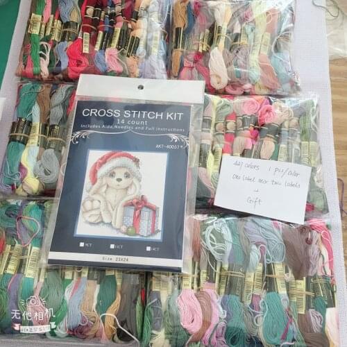 Oneroom 447 Colors radom one/two labels mix Similar dmc threads Embroidery Cross Stitch Floss Yarn Thread cross stitch set gift