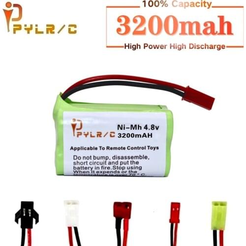 4.8v Rechargeable Battery For Rc toys Car Tanks Robots Gun 3200mah Ni-MH Battery AA 4.8v 3200mah Batteries Pack For Rc Boat 1PCS