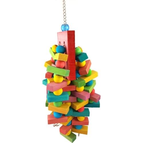 Bird Toys Wood Large Parrot Toy Best for African Grey Macaws Cockatoos Eclectus Amazon Parrot Birds and More
