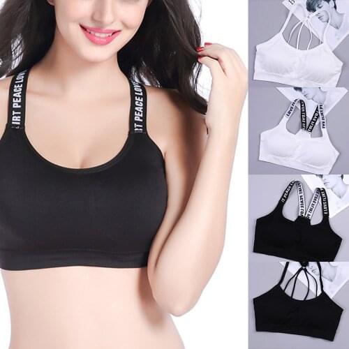 Sexy Women Sports Bra Tops Gym Fitness Yoga Running Female Padded Sportswear Tank Tops Sports Push Up Bras Letter Sports Bras