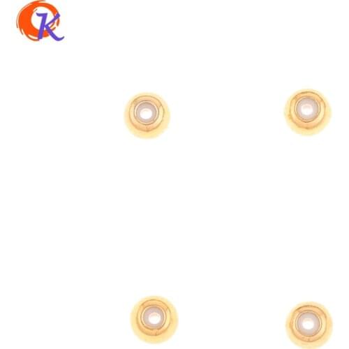 Cordial Design 100Pcs 4*4MM Jewelry Accessories/Hand Made/Round Shape/Genuine Gold Plating/Earring Findings/DIY Beads Making