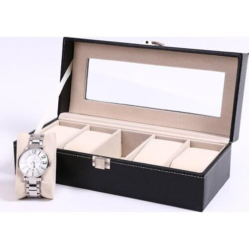 Watch Jewelry Box 2/3/6/10/12 Grids Man Organizer For Watches Leather Watch Box Case Gift Packaging Jewelry Display Case