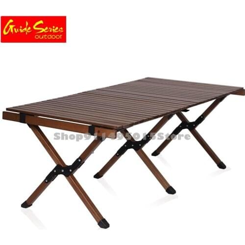 Outdoor Folding Table Stall Portable Egg Roll Table Camping Barbecue Picnic Table Self Driving Tour Solid Wood Table