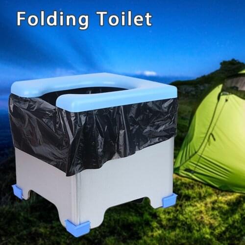 Portable Car Folding Toilet Potty Toilet Seat for Car Outdoor Travel Camping Long-distance Travel Self-driving Folding Potty2021