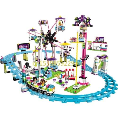 Compatible 41130 amusement park roller coaster girl 4 building block Toys for children gift
