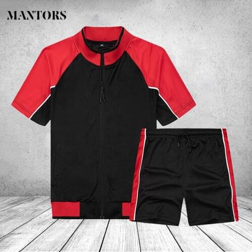 Summer Track Suit Men Fashion Leisure brand Mens Set Tracksuit Sportswear Male Sweatsuit Short Sleeves T shirt 2 piece set 4XL