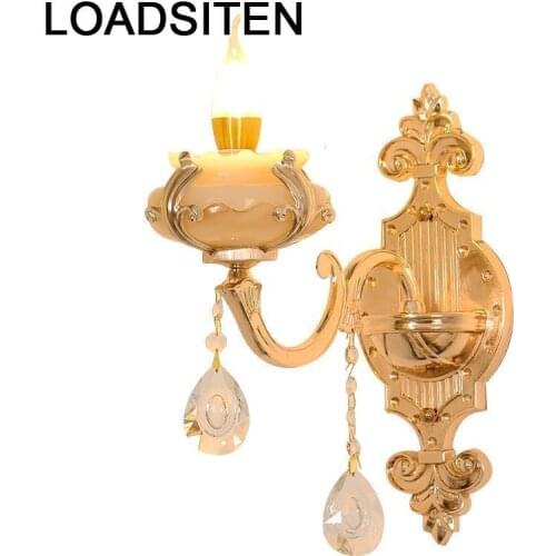 Arandela Para Parede Tete Lit Sconce Luminaria Deco For Home Led Luminaire Crystal Lampara De Pared Interior Wall Bedroom Light