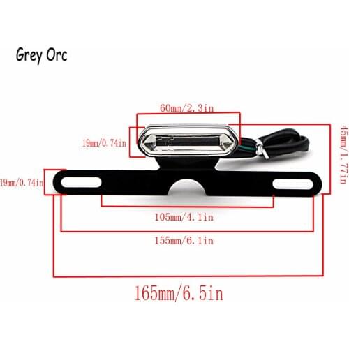 License Plate LED Light MOTO For KAWASAKI Ninja 650R 400R 300R 250R 500900 1000 Universal Motorcycle Accessories