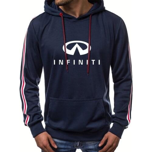 Casual Mens hooded sweater Infiniti Car Logo Printing Spring Autumn Cotton Mens Sweatshirt High Quality Mens pullover
