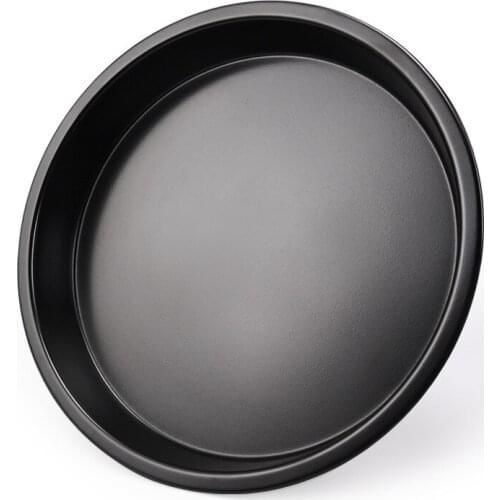 Thick Non-stick Carbon Steel Pizza Plate 6/8/10 Inch Oven With Non-stick Pizza Pie Mold Baking Pans for oven