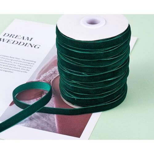 50yards/roll Single Face Velvet Ribbon For Wedding Party Decoration Handmade Gift Wrapping Hair Bowknot Jewelry DIY Wrap Ribbons
