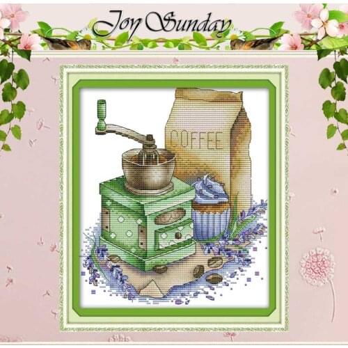 Coffee Patterns Counted Cross Stitch 11CT 14CT Cross Stitch Set Wholesale DIY flower Cross-stitch Kit Embroidery Needlework