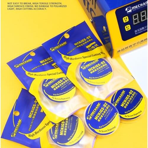 Mechanic High Hardness Carbon Steel Molybdenum Wire Gold Alloy Cutting Line For Separating Phone LCD Touch Screen Front Glass