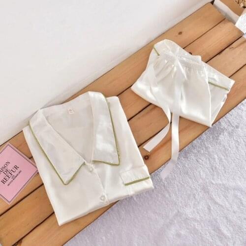 Polka Dot Womens Pajamas Summer Pyjama Chic Vintage Clothes Pijama Mujer Loungewear Turn Down Collar Suits with Shorts