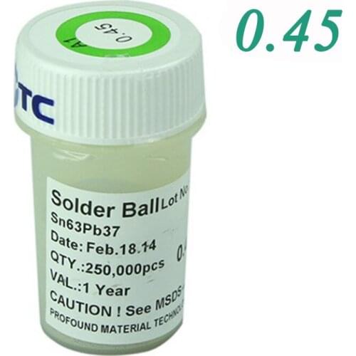 0.45mm 250K/BT Leaded Solder BallSolder SphereBGA Solder Ball for BGA Chip Reballing