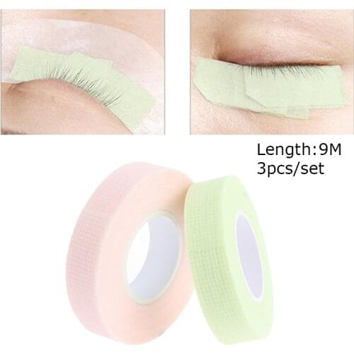 1/3Roll Medical Non-woven Fabric Japanese grafted eyelash isolation tape with holes breathable sensitive resistant green eye pad