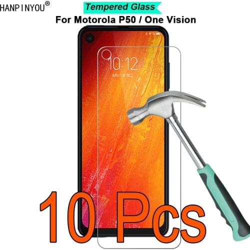 10 Pcs/Lot For Motorola One Vision 6.3" 9H Hardness 2.5D Ultra-thin Toughened Tempered Glass Film Screen Protector Guard