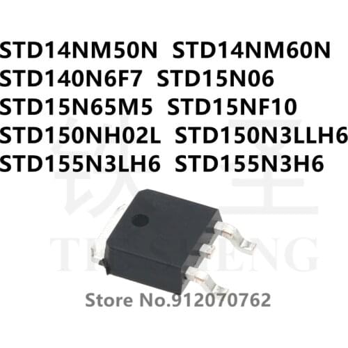 10PCS STD14NM50N STD14NM60N STD140N6F7 STD15N06 STD15N65M5 STD15NF10 STD150NH02L STD150N3LLH6 STD155N3LH6 STD155N3H6 TO-252