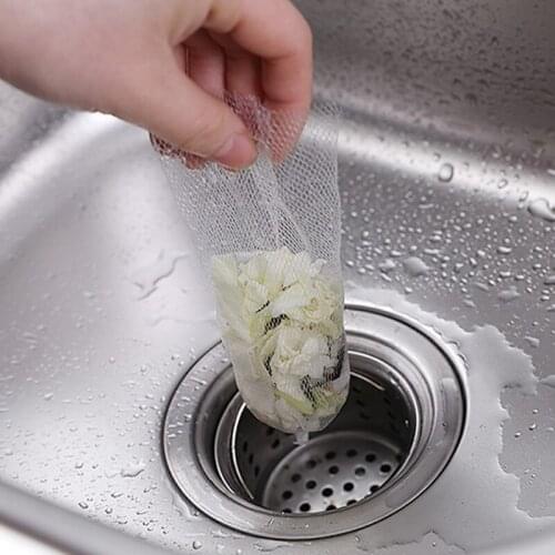 100pcs/set Filter Nets Drain Hair Colanders Kitchen Sink Strainer Water Bathroom Sink Accessories Round Floor Drain