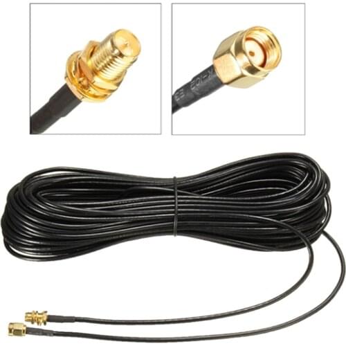 20m Pure Copper Gold Plated Cables Male To Female Antenna RG174 RP-SMA Extension Cable Wire WiFi Wi-Fi For Router Wlan