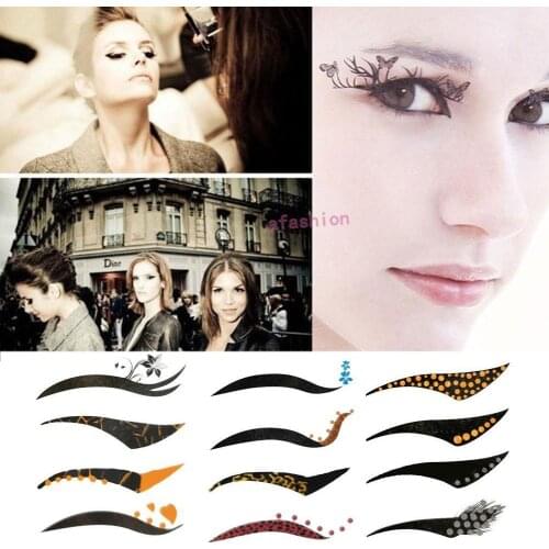 4 Pairs Eyelid Line Stick eyeliner stickers Cat Eye Eyeliner Sticker Makeup Double Sticker Makeup Eyelid I6D3
