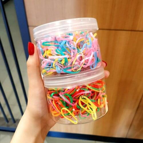 500pcs/Pack Girls Colorful Small Disposable Rubber Bands Gum For Ponytail Holder Elastic Hair Bands Fashion Hair Accessories