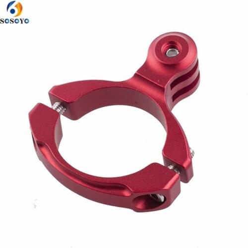 Bike Cycle Aluminum Handle Bar Clamp Mount Bicycle Motorcycle Camera Clip Holder Bracket For Gopro Hero 8 7 6 5 4 3 SJCAM/XiaoYi