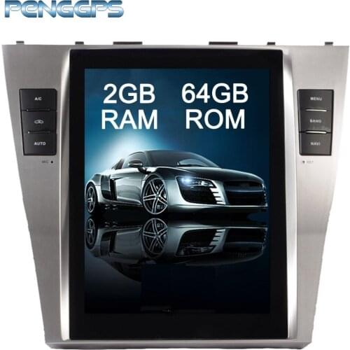 Car Radio Android 7.1 Tesla Style GPS Navigation DVD Player for Toyota Camry 2007-2011 Supports Auto AC 2G+64G 4K IPS Headunit