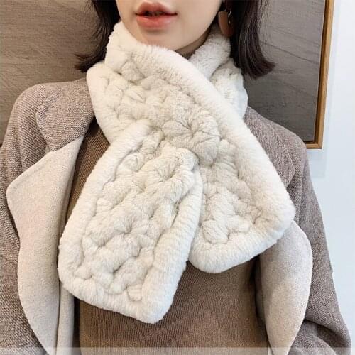Free Shipping New Genuine Rex Rabbit Fur Scarf 4 Colors Knitted Fur Shawl Winter Real Fur Poncho Wholesale Retail OEM