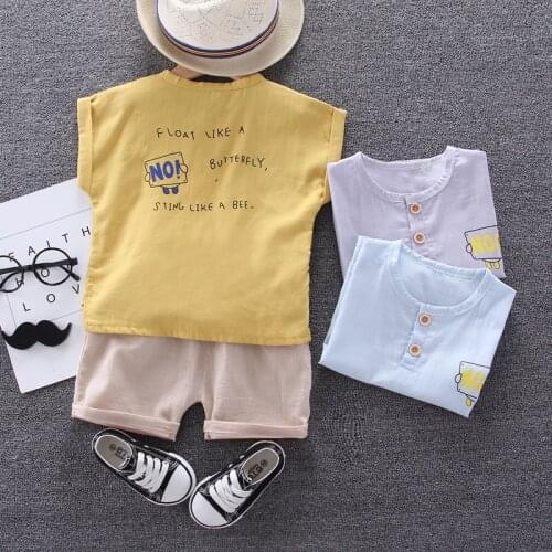 0-4 Years Summer Baby Boys/Girls Clothing Sets Kids Clothes Children Cotton T-Shirt+Shorts 2pc Toddler Infant Kids Outfits